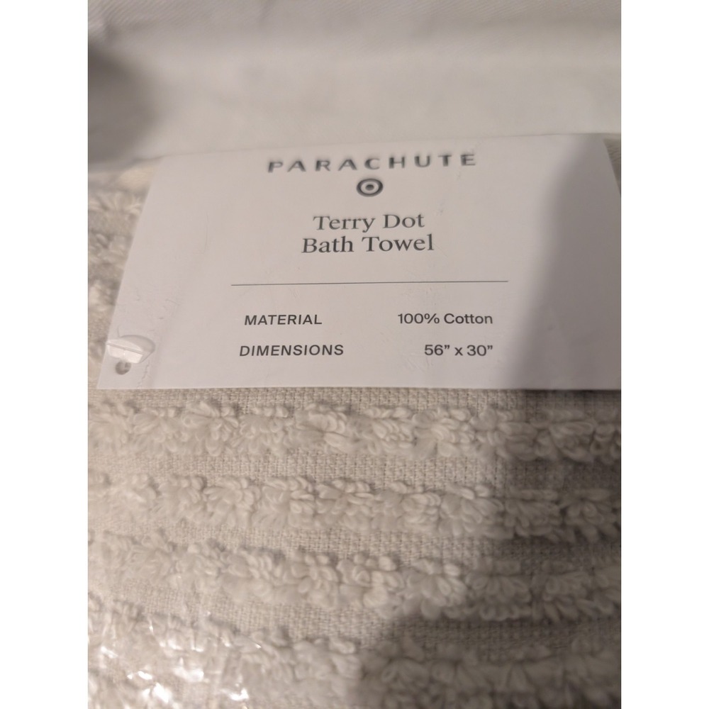 Parachute for Target Terry Dot Bath Towel – Parchment (100% Cotton, 500 GSM)